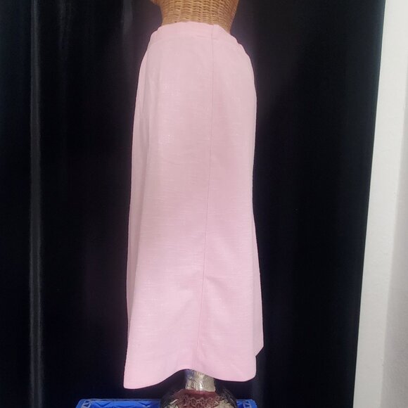 Vtg. The Petite Concept By Devon ILGWU Pink Texture speckled A-Line Skirt Sz. 10 - Picture 6 of 6